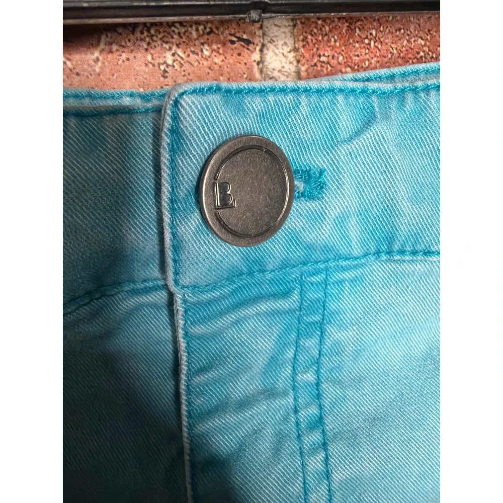 Lane Bryant Turquoise Blue Cropped Denim Jeans Plus Size‎ 28 Capris Stretch